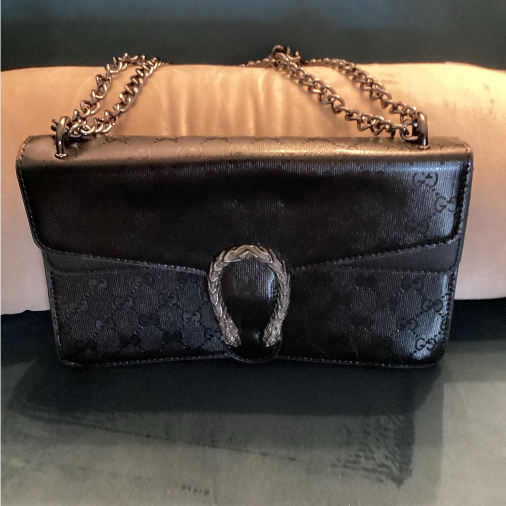 Elegant Black Chain Shoulder Bag - Picture 13 of 13